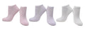 Socquettes Pastel Unies Coton Écologique - Rose, Lilas, Blanc (3 paires)